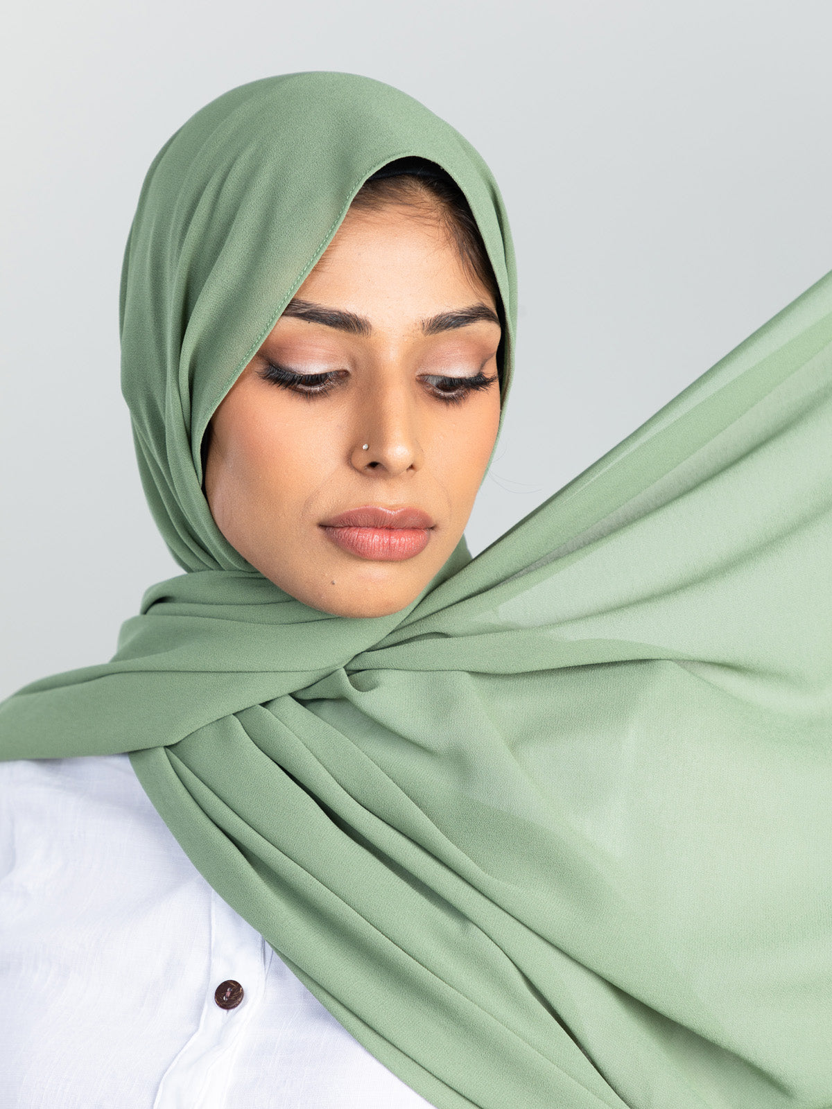 Sage Green - Premium Chiffon