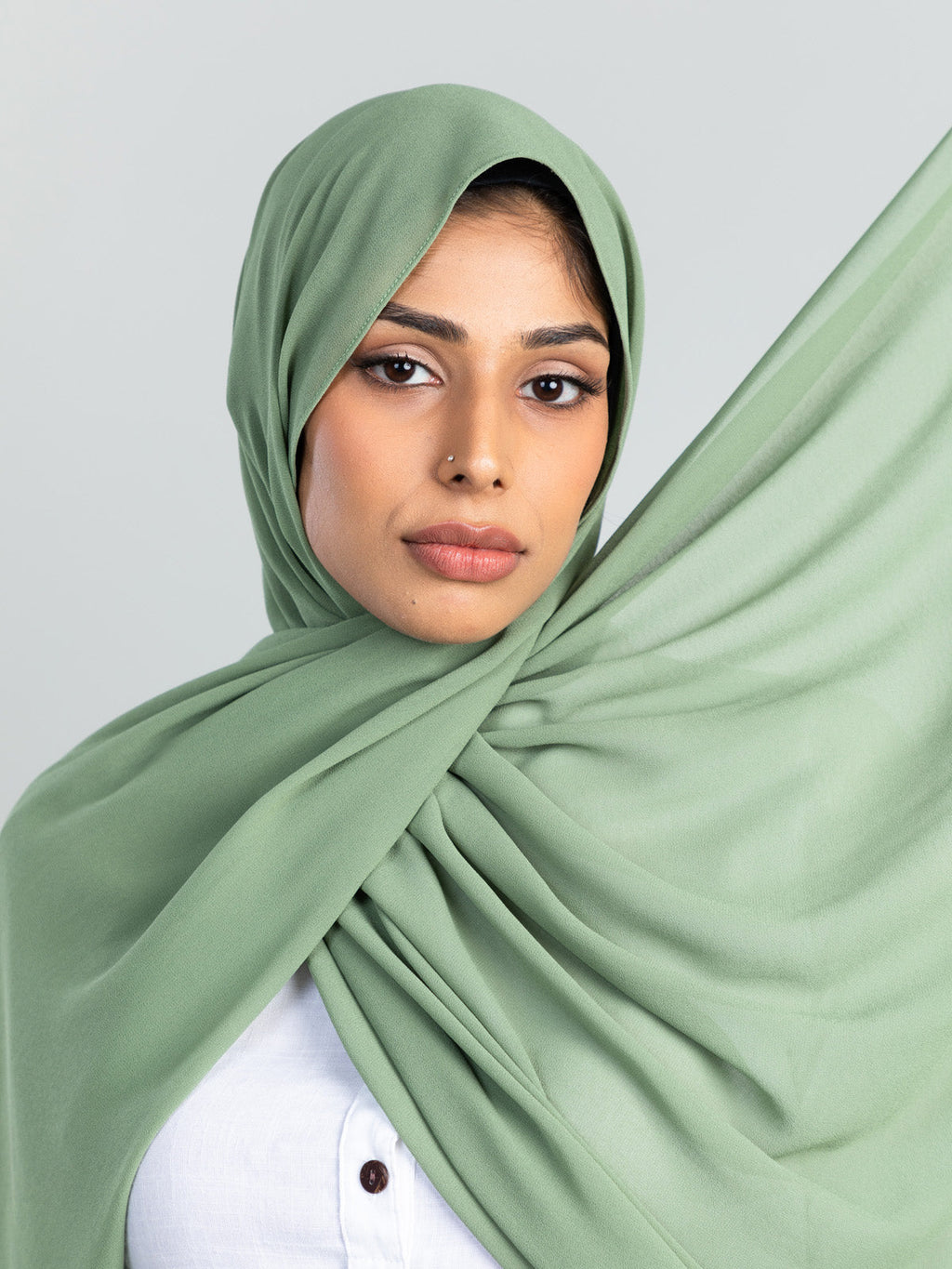 Sage Green - Premium Chiffon