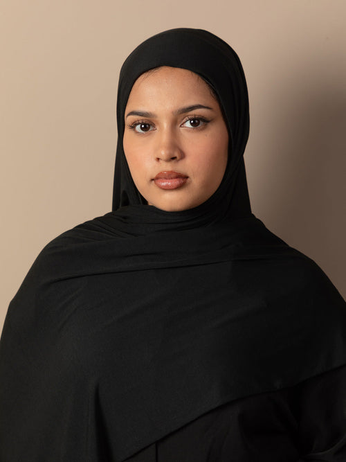 Black - Premium Jersey Hijab