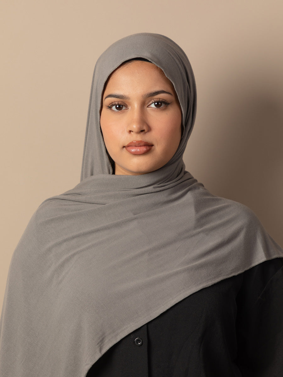Charcoal Grey - Premium Jersey Hijab