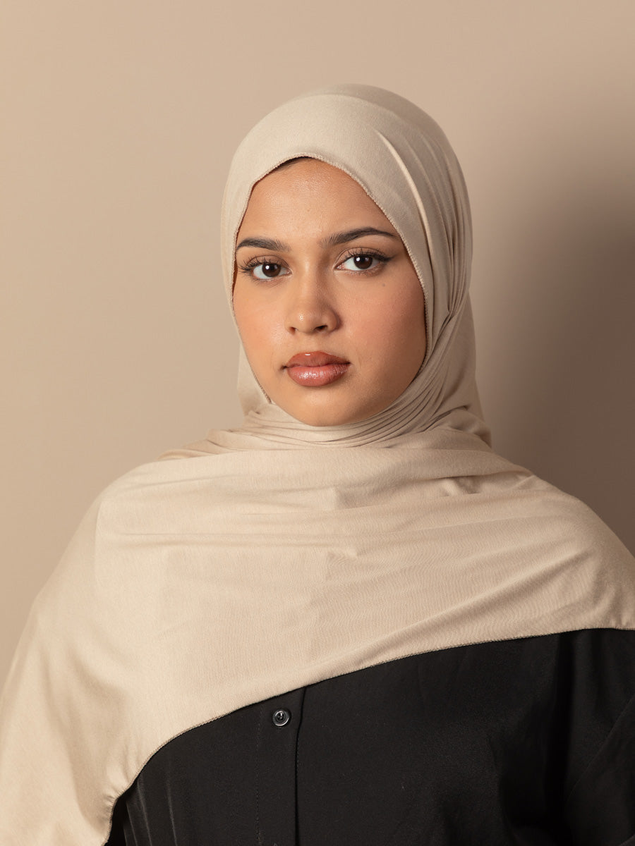 Cream - Premium Jersey Hijab