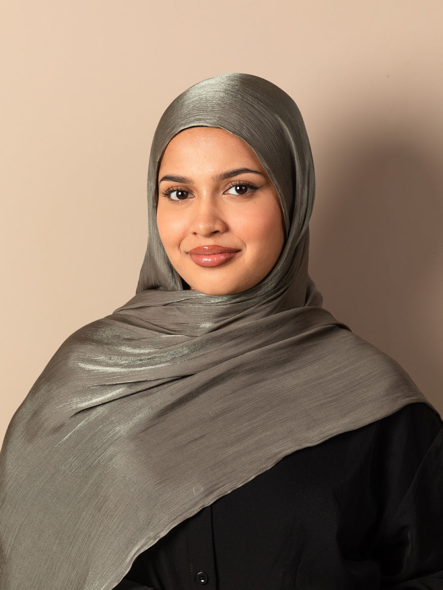 Olive Lustre - Luxury Satin Hijab