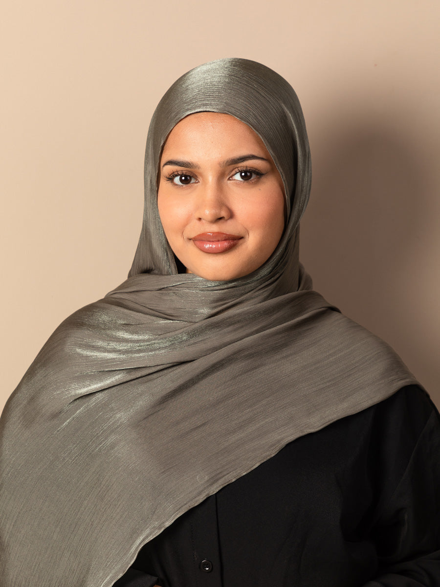 Olive Lustre - Luxury Satin Hijab