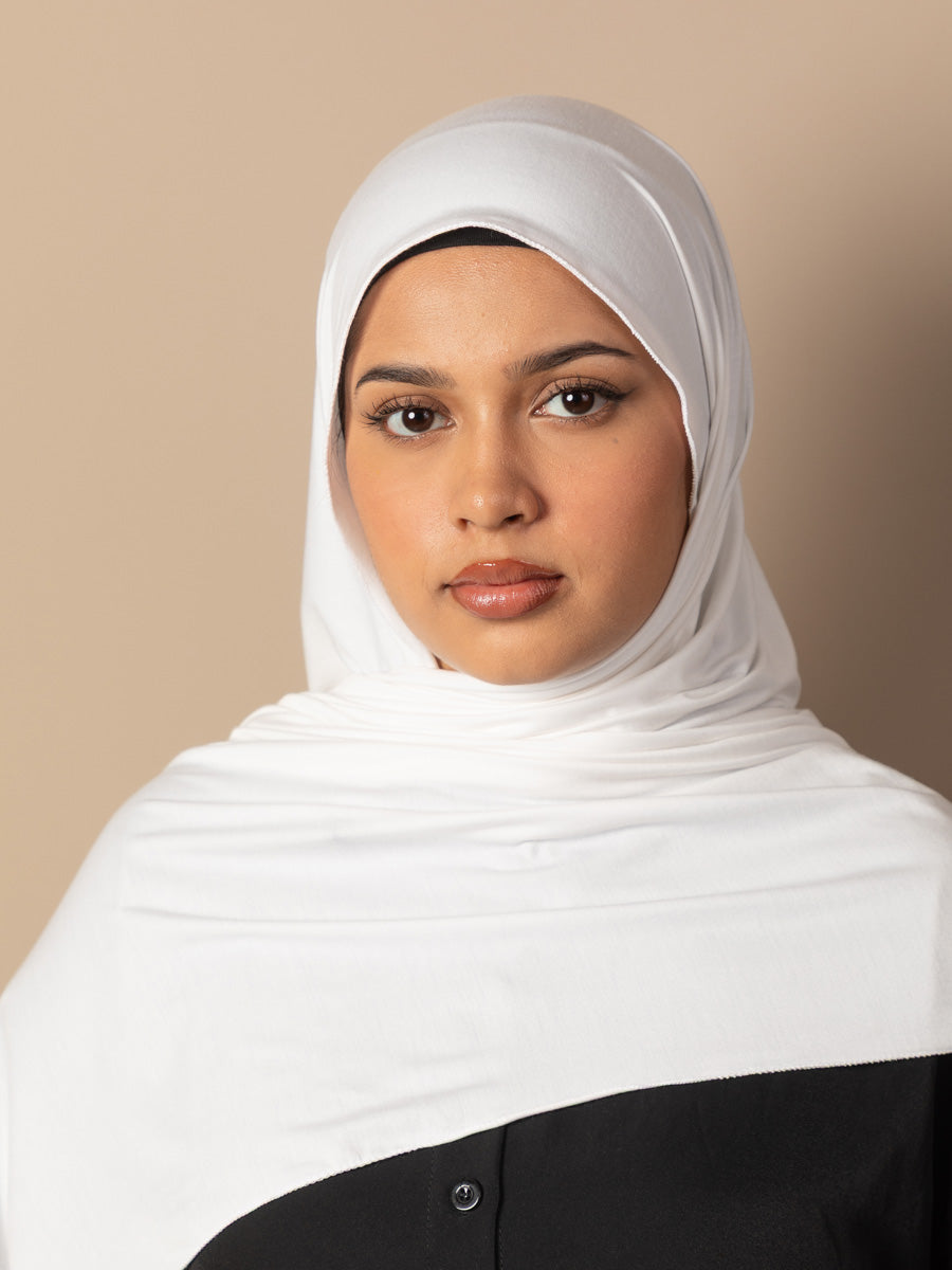White - Premium Jersey Hijab